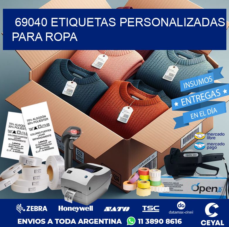 69040 ETIQUETAS PERSONALIZADAS PARA ROPA
