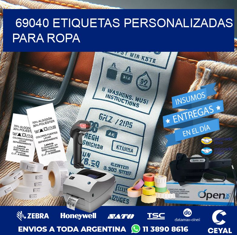 69040 ETIQUETAS PERSONALIZADAS PARA ROPA
