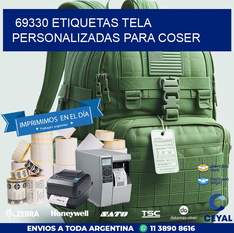 69330 ETIQUETAS TELA PERSONALIZADAS PARA COSER
