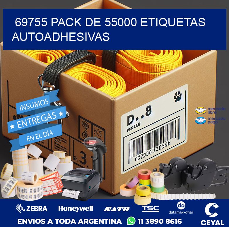 69755 PACK DE 55000 ETIQUETAS AUTOADHESIVAS