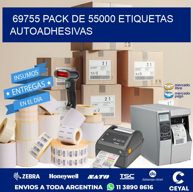 69755 PACK DE 55000 ETIQUETAS AUTOADHESIVAS