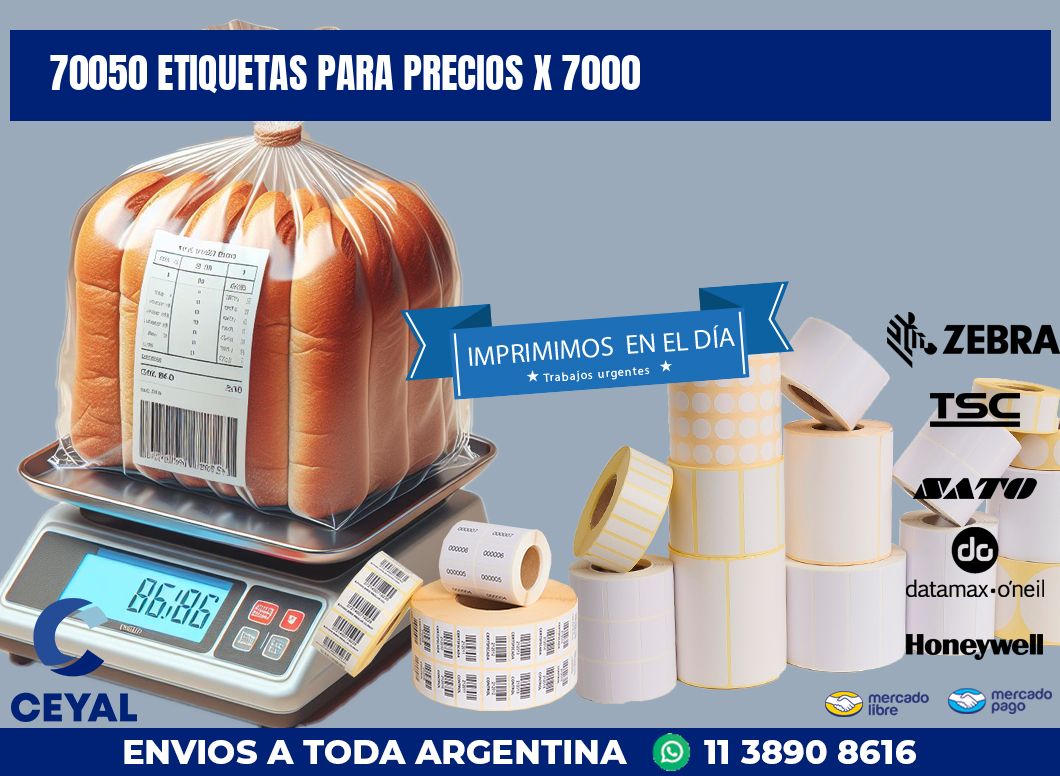 70050 ETIQUETAS PARA PRECIOS X 7000