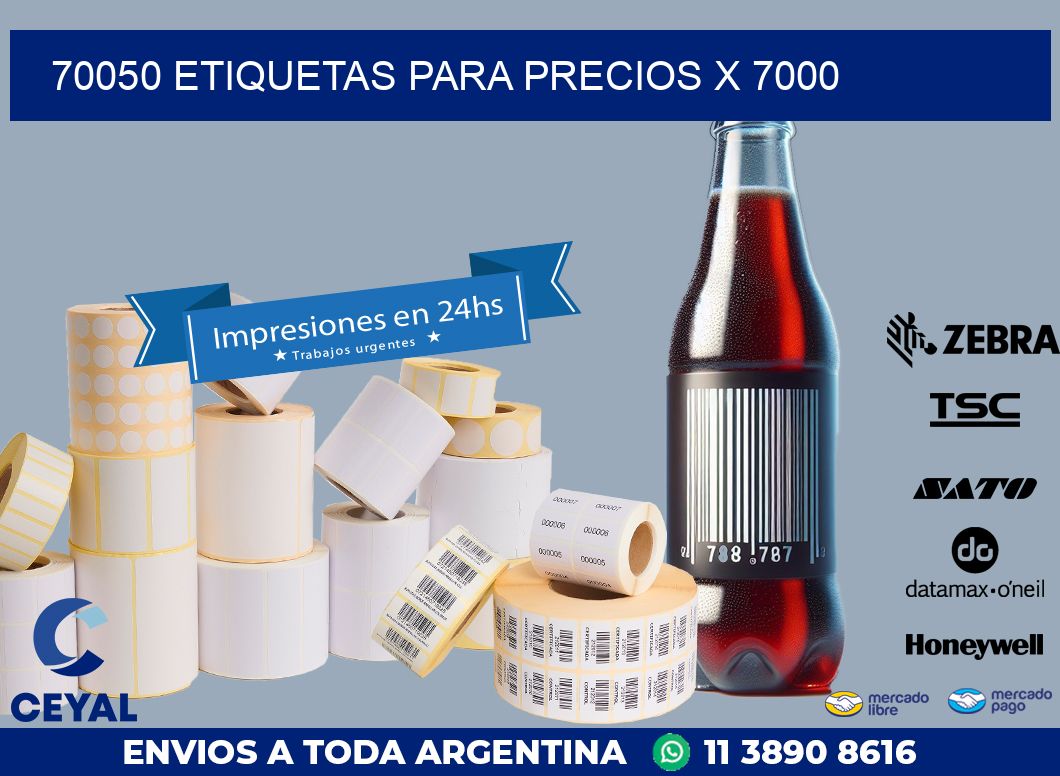 70050 ETIQUETAS PARA PRECIOS X 7000