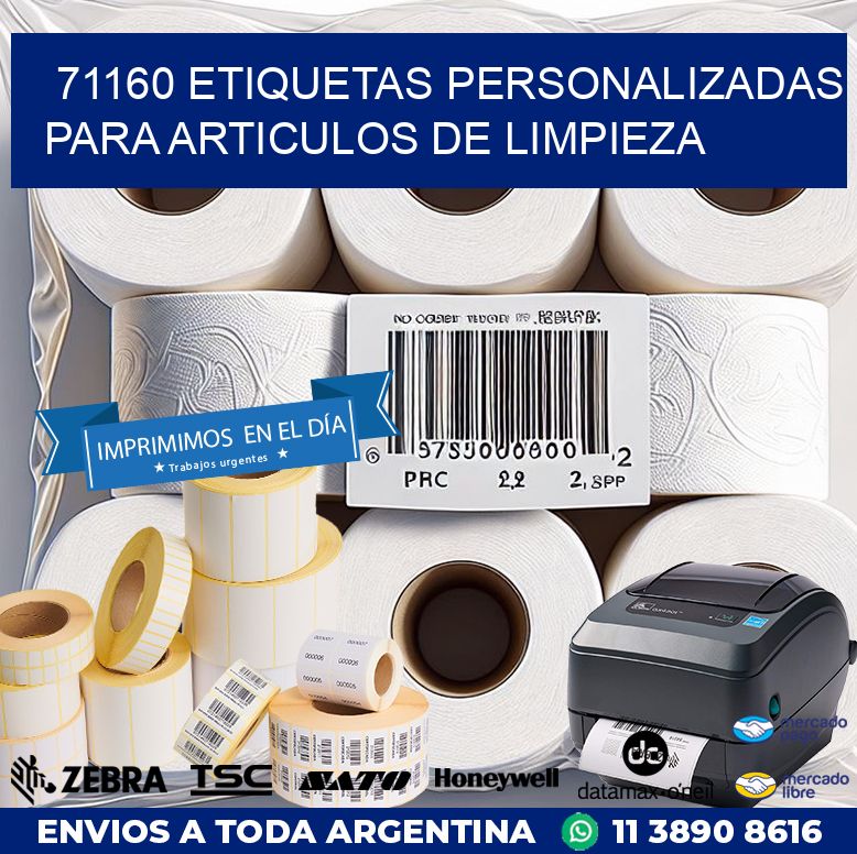 71160 ETIQUETAS PERSONALIZADAS PARA ARTICULOS DE LIMPIEZA