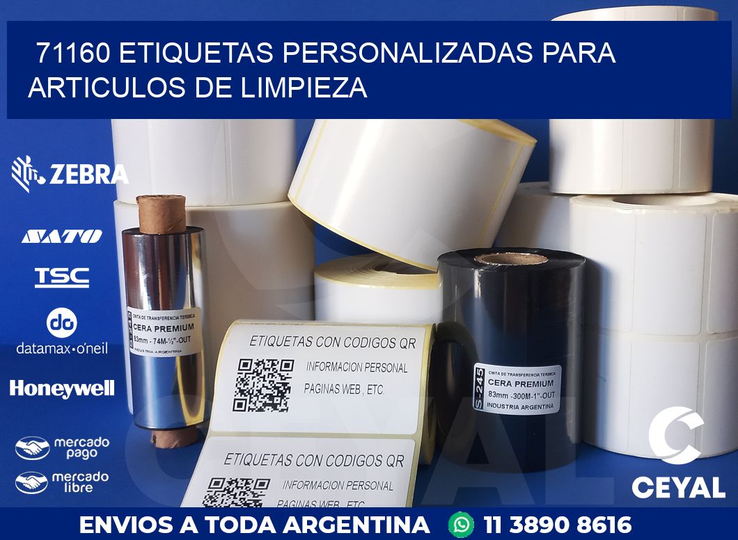 71160 ETIQUETAS PERSONALIZADAS PARA ARTICULOS DE LIMPIEZA