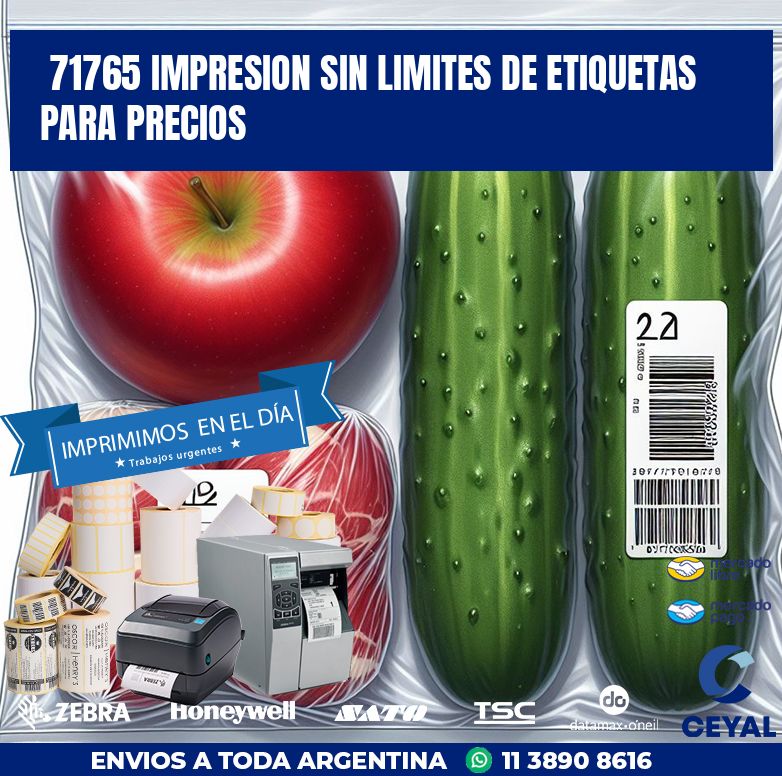 71765 IMPRESION SIN LIMITES DE ETIQUETAS PARA PRECIOS