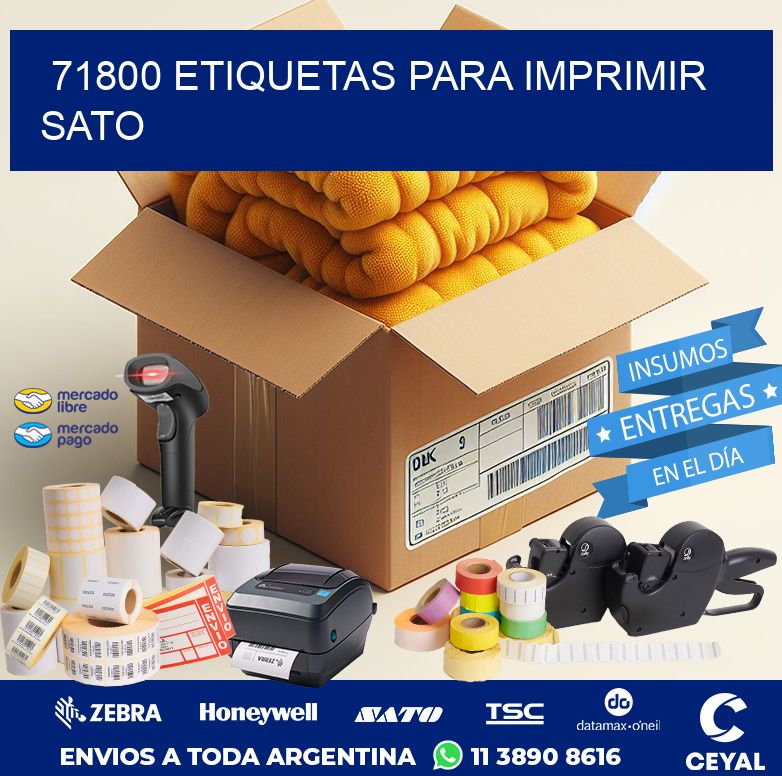 71800 ETIQUETAS PARA IMPRIMIR SATO