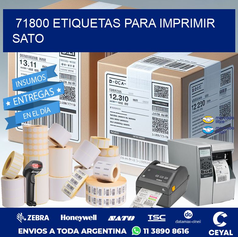 71800 ETIQUETAS PARA IMPRIMIR SATO