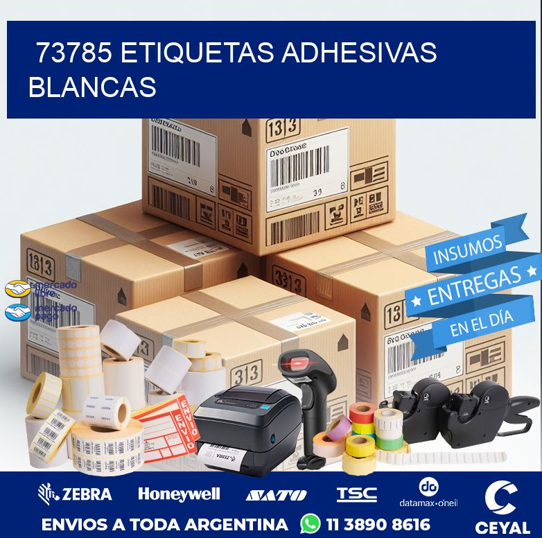 73785 ETIQUETAS ADHESIVAS BLANCAS