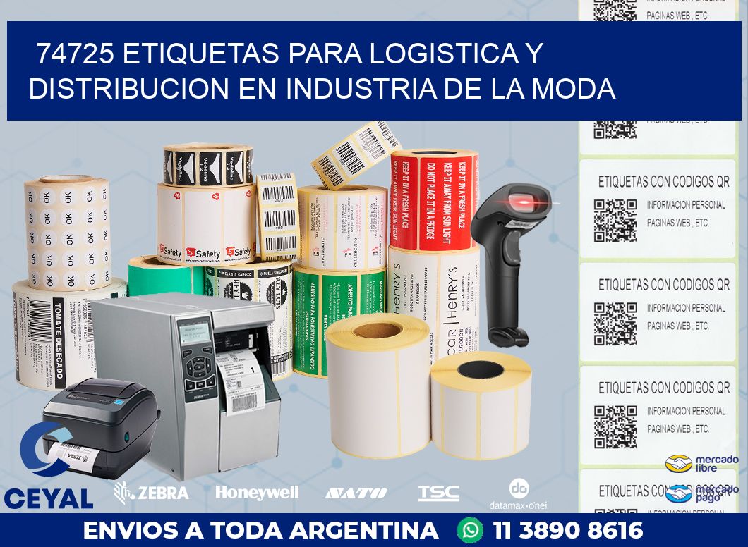 74725 ETIQUETAS PARA LOGISTICA Y DISTRIBUCION EN INDUSTRIA DE LA MODA