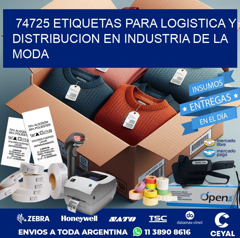 74725 ETIQUETAS PARA LOGISTICA Y DISTRIBUCION EN INDUSTRIA DE LA MODA