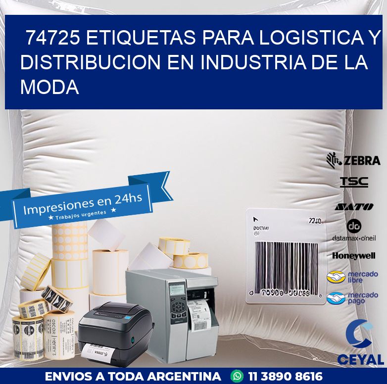 74725 ETIQUETAS PARA LOGISTICA Y DISTRIBUCION EN INDUSTRIA DE LA MODA