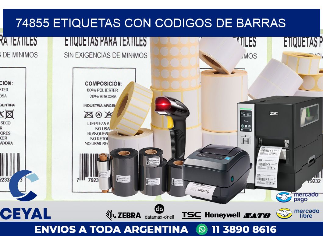 74855 ETIQUETAS CON CODIGOS DE BARRAS