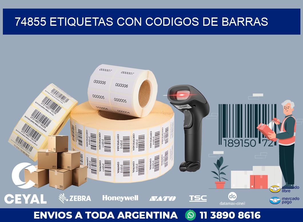 74855 ETIQUETAS CON CODIGOS DE BARRAS