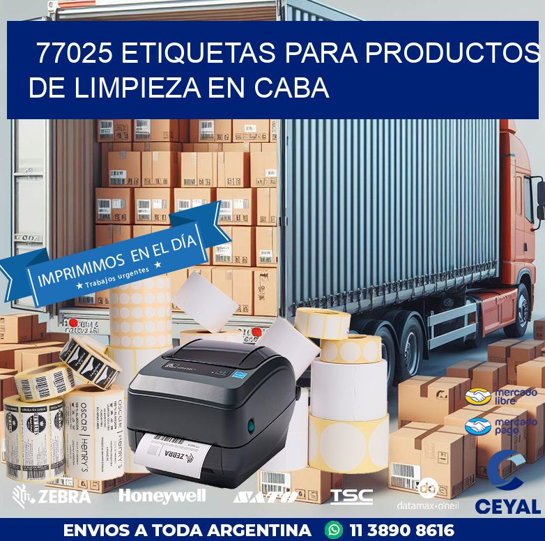 77025 ETIQUETAS PARA PRODUCTOS DE LIMPIEZA EN CABA