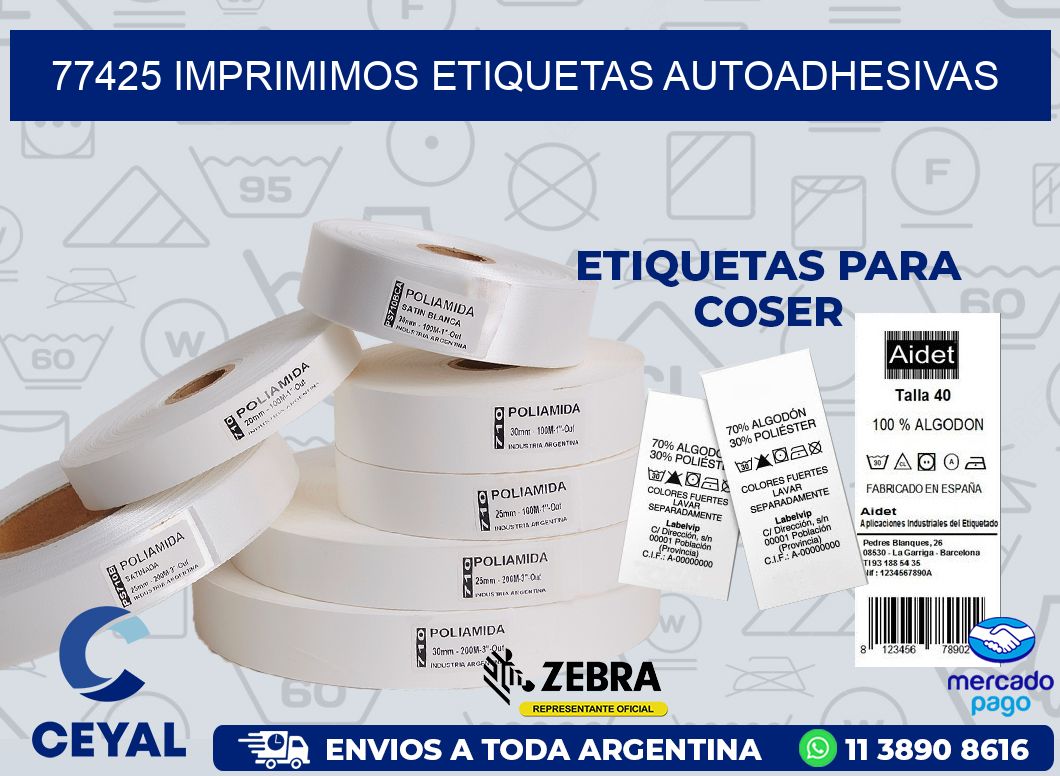 77425 IMPRIMIMOS ETIQUETAS AUTOADHESIVAS