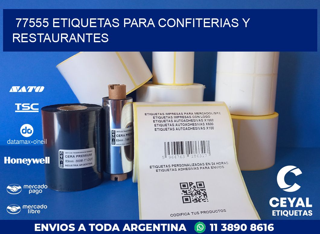 77555 ETIQUETAS PARA CONFITERIAS Y RESTAURANTES