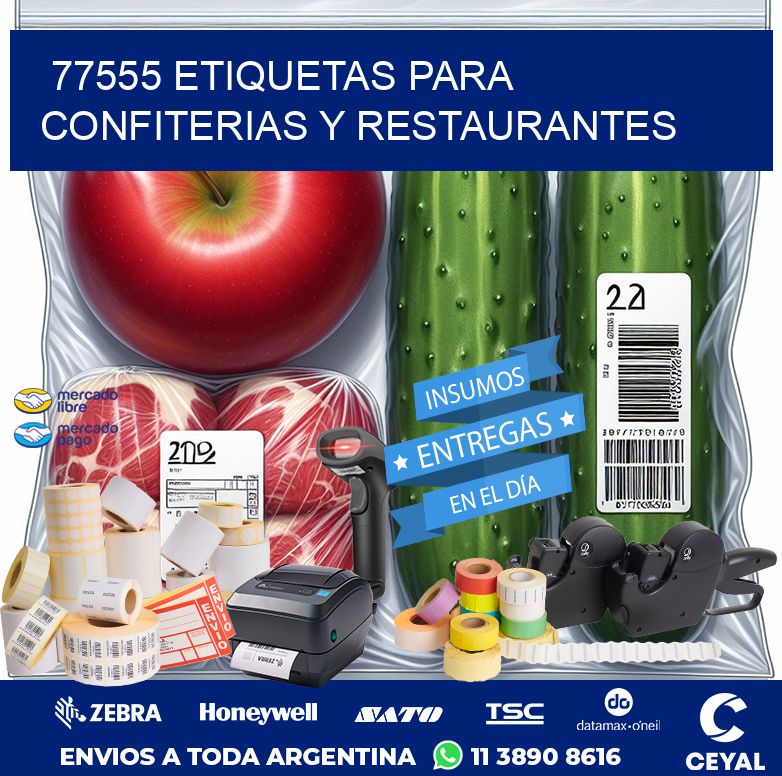 77555 ETIQUETAS PARA CONFITERIAS Y RESTAURANTES