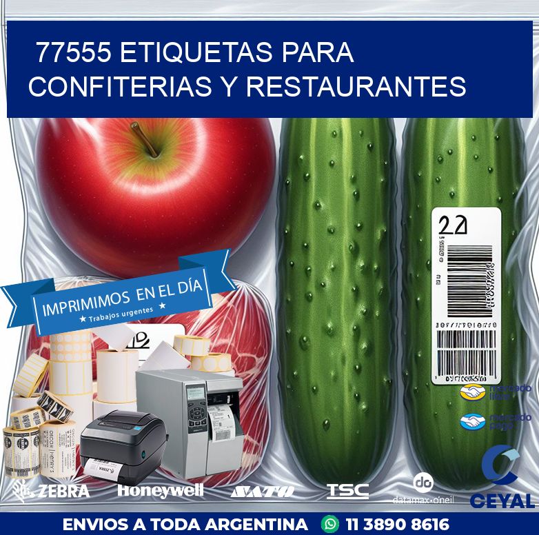 77555 ETIQUETAS PARA CONFITERIAS Y RESTAURANTES