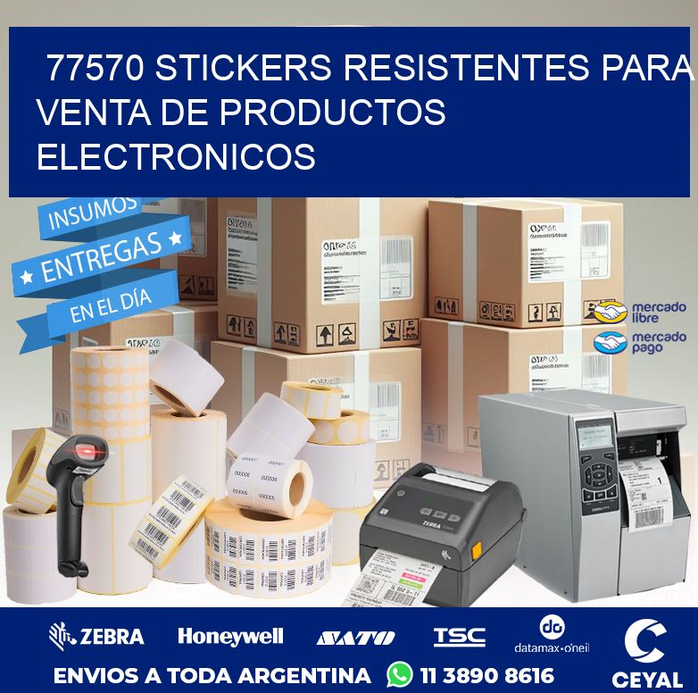 77570 STICKERS RESISTENTES PARA VENTA DE PRODUCTOS ELECTRONICOS