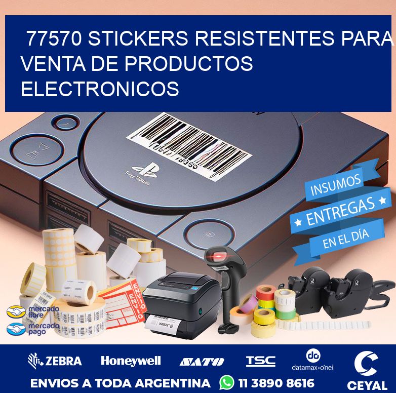 77570 STICKERS RESISTENTES PARA VENTA DE PRODUCTOS ELECTRONICOS