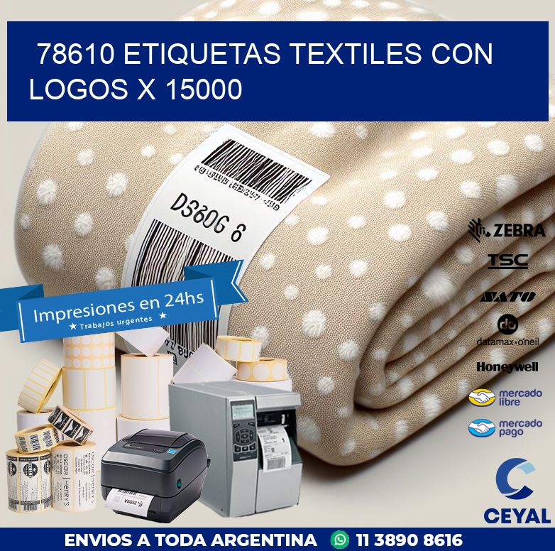 78610 ETIQUETAS TEXTILES CON LOGOS X 15000