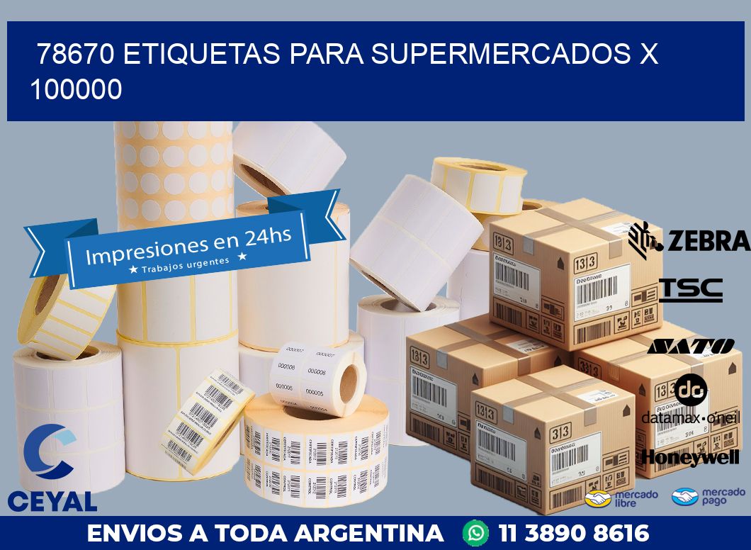 78670 ETIQUETAS PARA SUPERMERCADOS X 100000