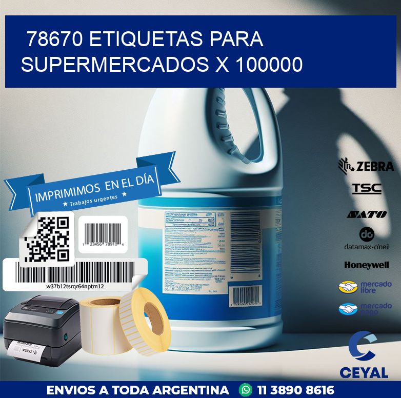 78670 ETIQUETAS PARA SUPERMERCADOS X 100000