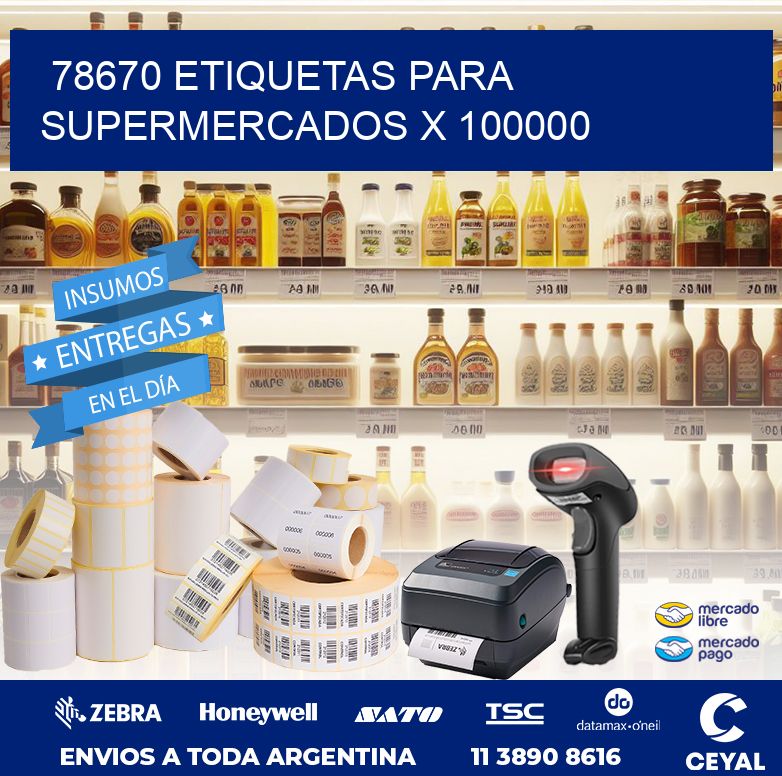 78670 ETIQUETAS PARA SUPERMERCADOS X 100000