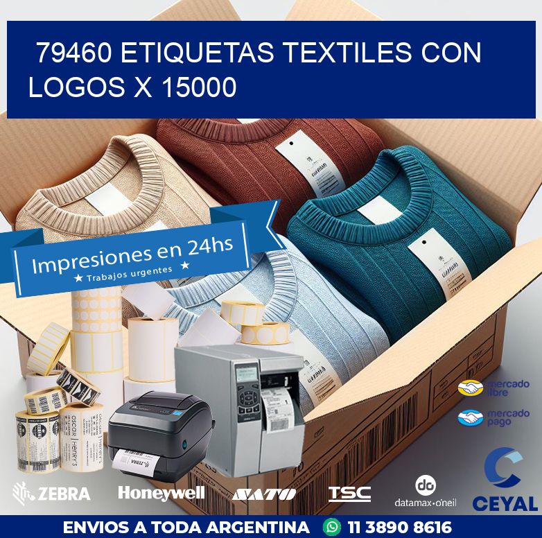 79460 ETIQUETAS TEXTILES CON LOGOS X 15000