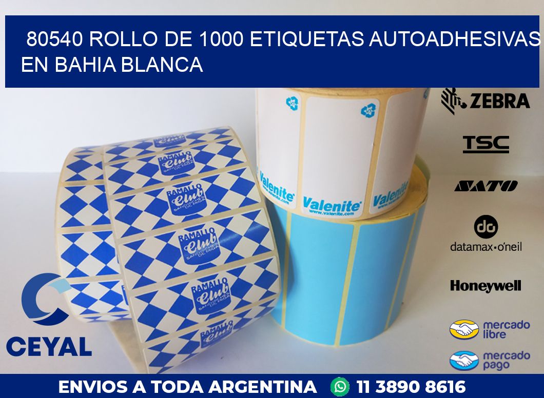 80540 ROLLO DE 1000 ETIQUETAS AUTOADHESIVAS EN BAHIA BLANCA