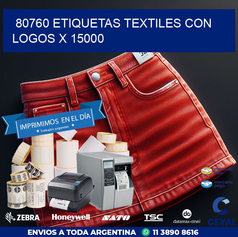 80760 ETIQUETAS TEXTILES CON LOGOS X 15000