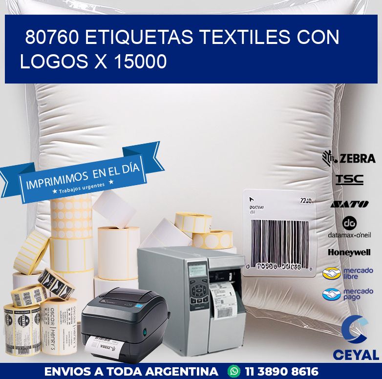 80760 ETIQUETAS TEXTILES CON LOGOS X 15000
