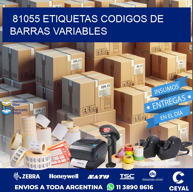 81055 ETIQUETAS CODIGOS DE BARRAS VARIABLES