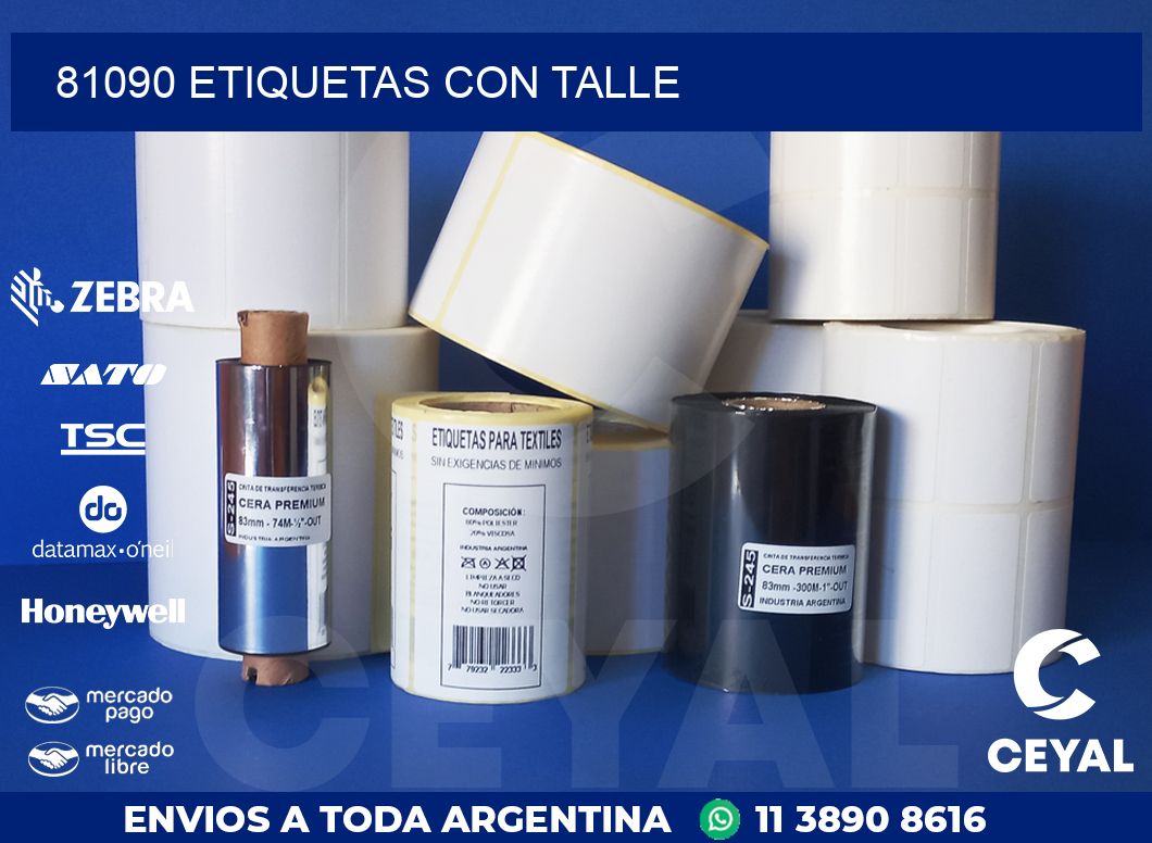 81090 ETIQUETAS CON TALLE
