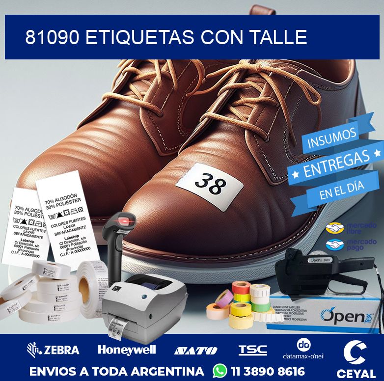 81090 ETIQUETAS CON TALLE