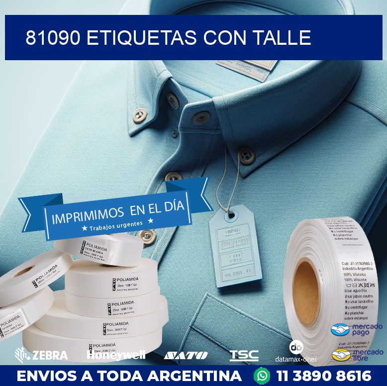 81090 ETIQUETAS CON TALLE