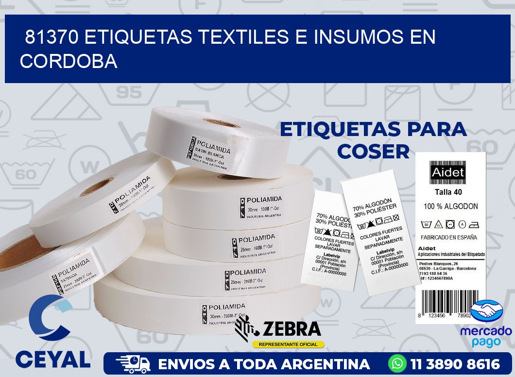 81370 ETIQUETAS TEXTILES E INSUMOS EN CORDOBA