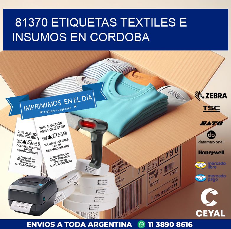 81370 ETIQUETAS TEXTILES E INSUMOS EN CORDOBA
