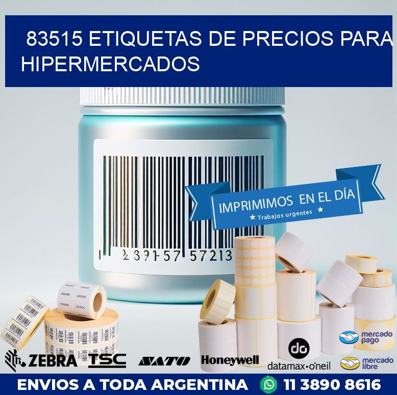 83515 ETIQUETAS DE PRECIOS PARA HIPERMERCADOS