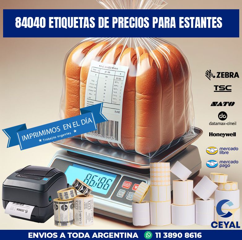 84040 ETIQUETAS DE PRECIOS PARA ESTANTES