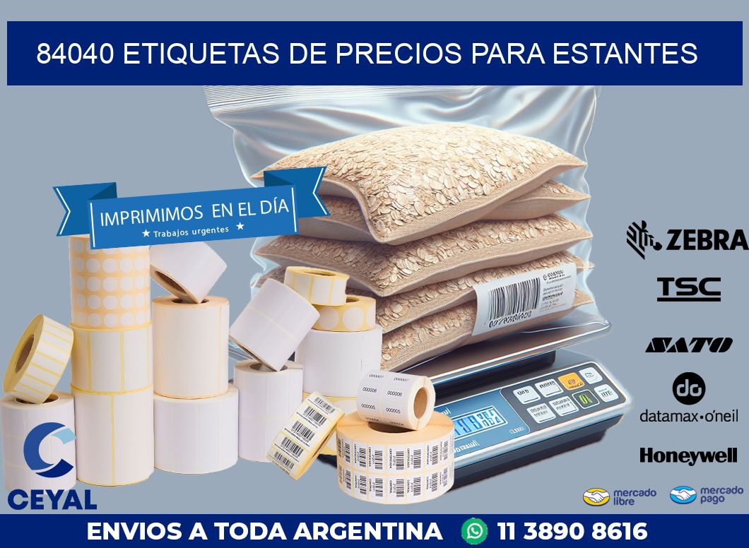 84040 ETIQUETAS DE PRECIOS PARA ESTANTES