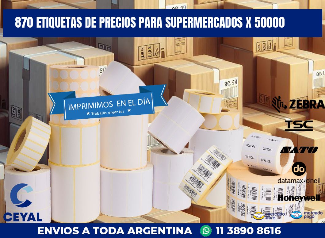 870 ETIQUETAS DE PRECIOS PARA SUPERMERCADOS X 50000