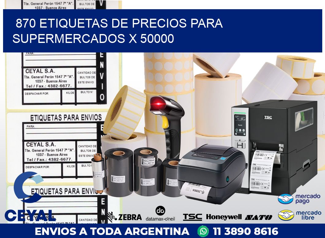 870 ETIQUETAS DE PRECIOS PARA SUPERMERCADOS X 50000