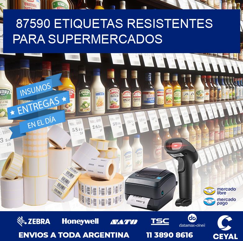 87590 ETIQUETAS RESISTENTES PARA SUPERMERCADOS