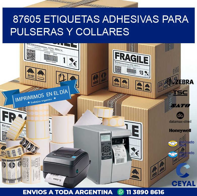 87605 ETIQUETAS ADHESIVAS PARA PULSERAS Y COLLARES