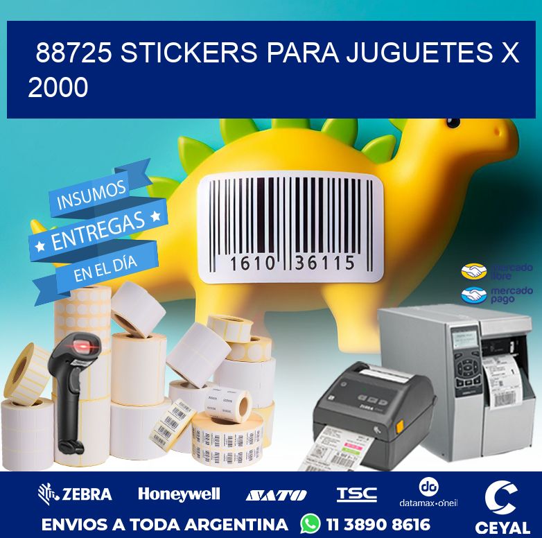 88725 STICKERS PARA JUGUETES X 2000