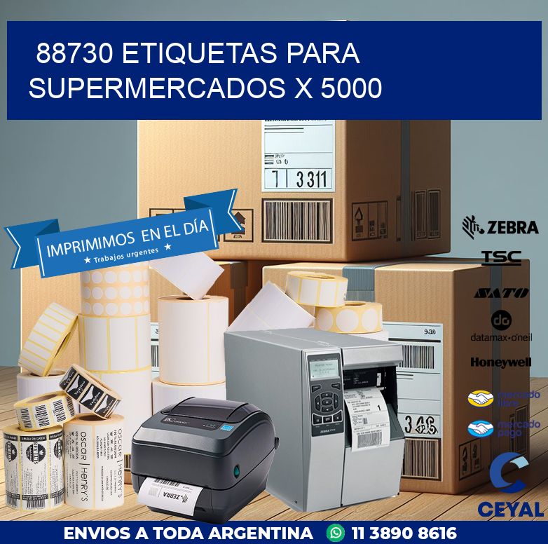 88730 ETIQUETAS PARA SUPERMERCADOS X 5000