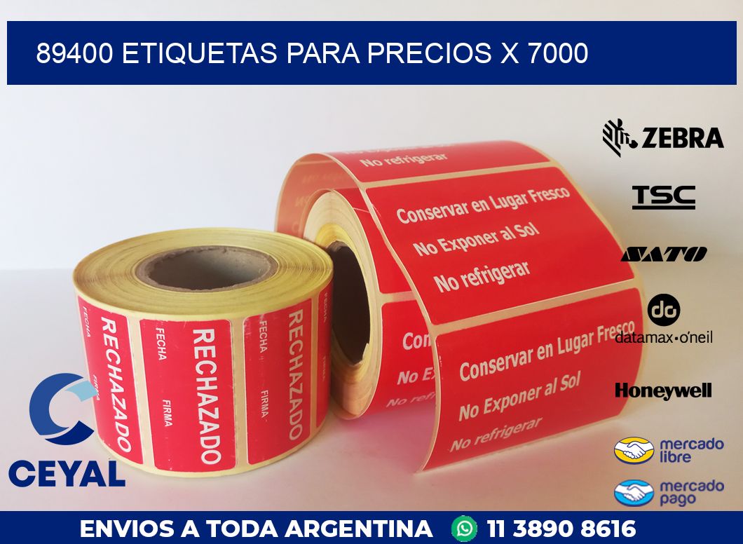 89400 ETIQUETAS PARA PRECIOS X 7000