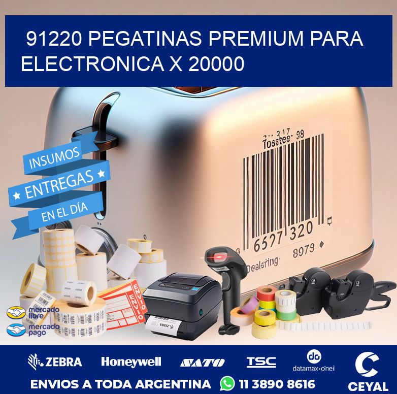 91220 PEGATINAS PREMIUM PARA ELECTRONICA X 20000